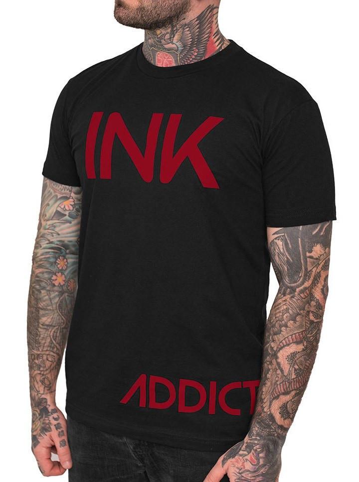 InkAddict INK Mens Tee BLACK / RED