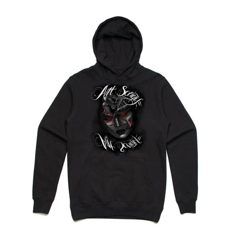 Art Society x Retro Kings x ATTARD MASK HOODIE BLACK