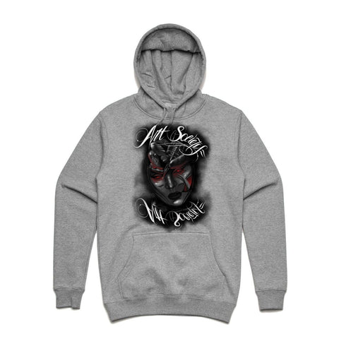 Art Society x Retro Kings x ATTARD MASK HOODIE GREY