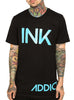 InkAddict INK Mens Tee BLACK / BLUE