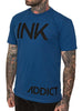 InkAddict INK Mens Tee HEAVY ROYAL BLUE / BLACK