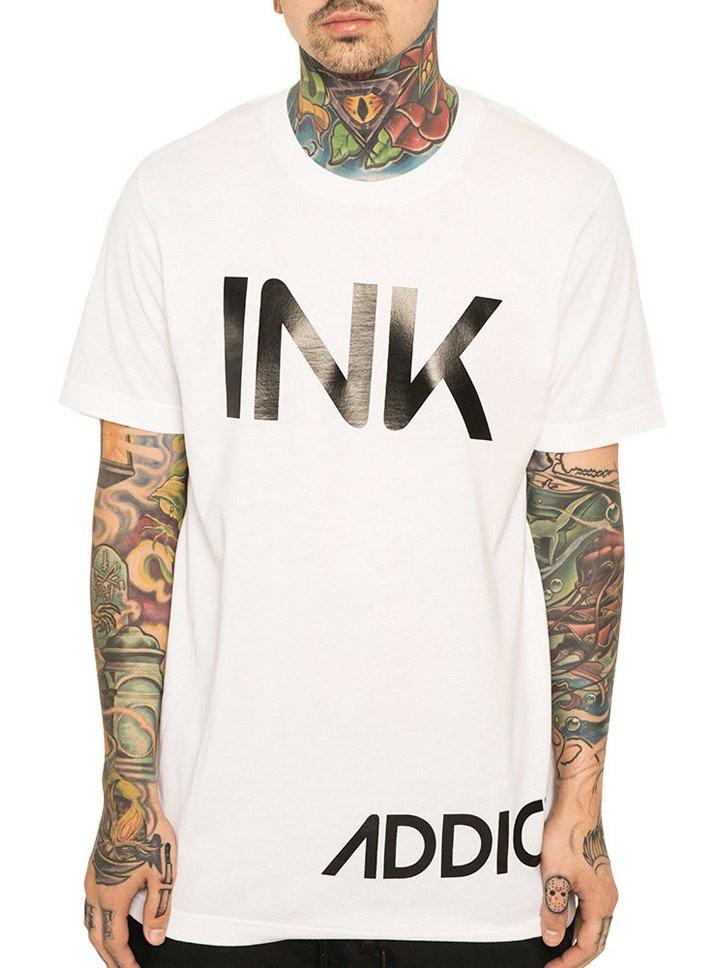 InkAddict INK Mens Tee WHITE / BLACK