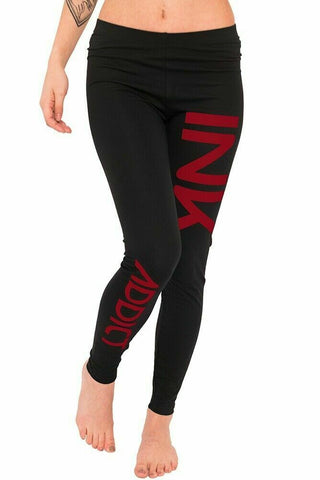 InkAddict WOMENS INK Leggings BLACK/RED