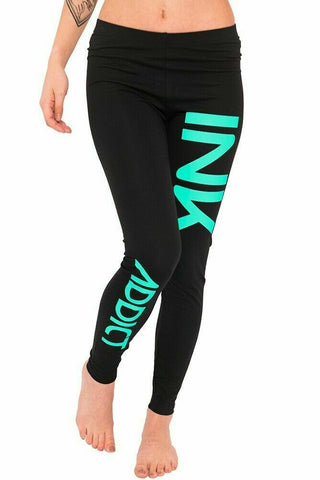 InkAddict WOMENS INK Leggings BLACK/TURQUOISE