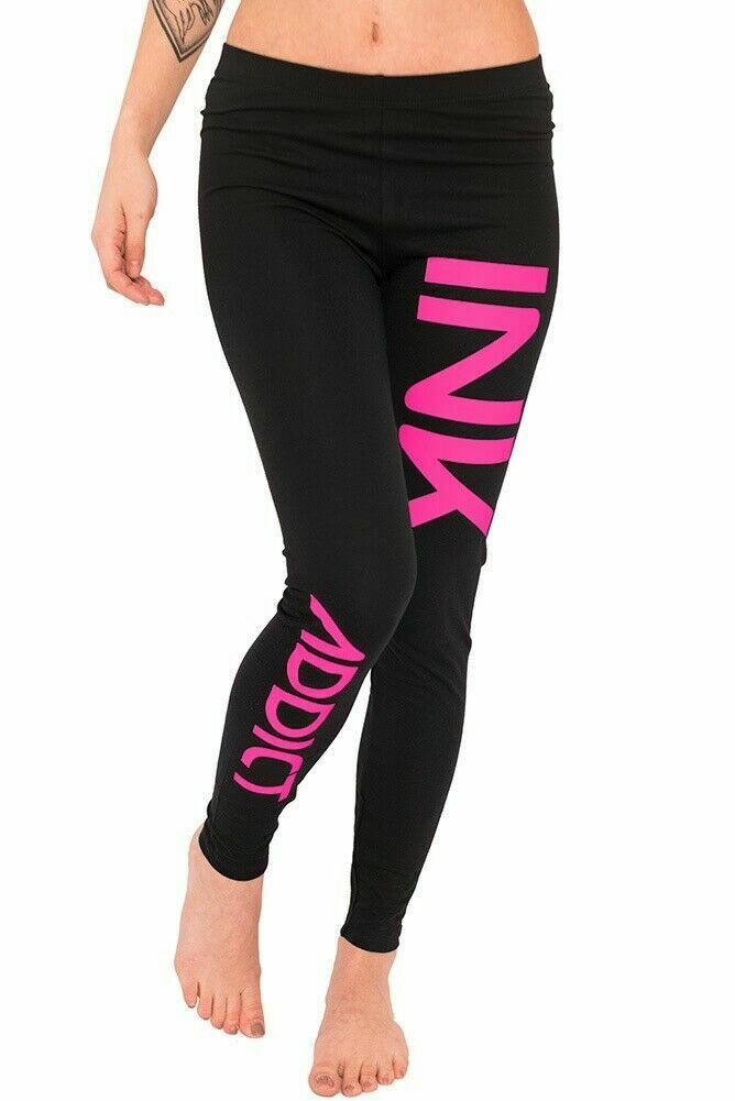 InkAddict WOMENS INK Leggings BLACK/PINK