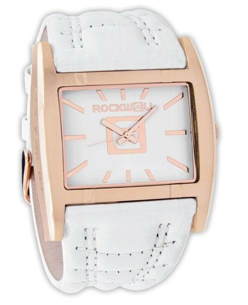 ROCKWELL THE APOSTLE WATCH ROSE GOLD WHITE LEATHER