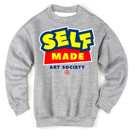 Art Society x Retro Kings SELF MADE CREW SWEATSHIRT GREY