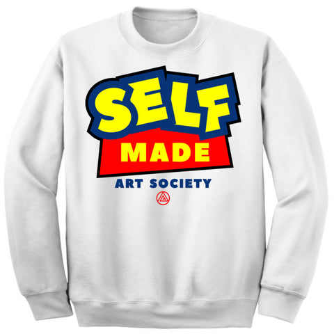 Art Society x Retro Kings SELF MADE CREW SWEATSHIRT WHITE