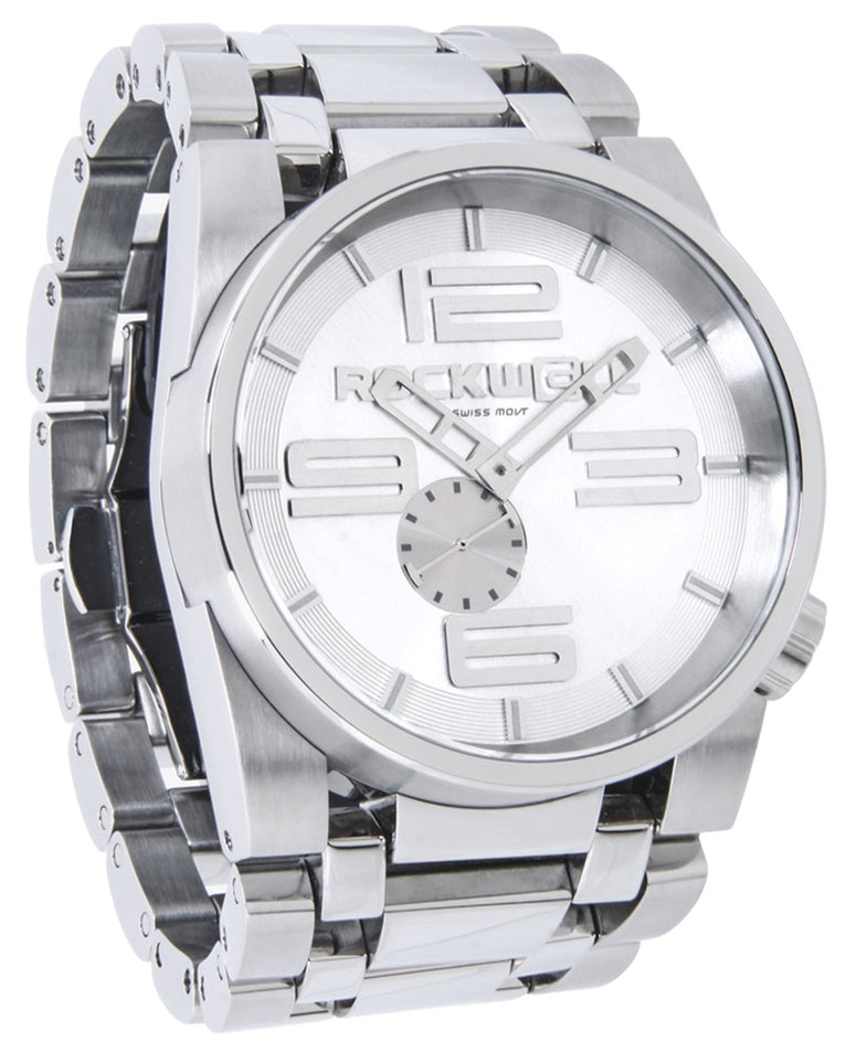 ROCKWELL THE 50mm WATCH SILVER WHITE