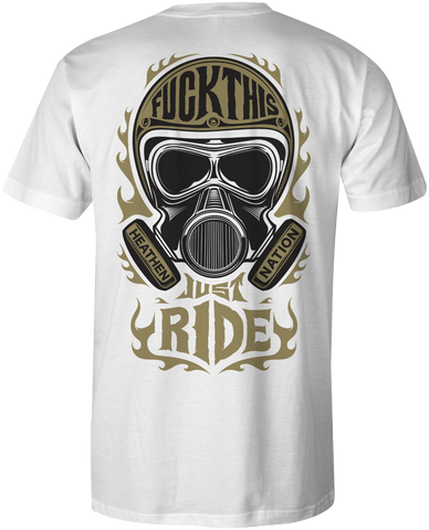 HEATHEN JUST RIDE TEE SHIRT WHITE