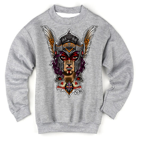 Art Society x Retro Kings VALKYRIE CREW SWEATSHIRT GREY